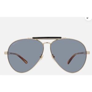 NEW Gucci GG1287S-004  Gold/Grey Sunglasses 61-11-145